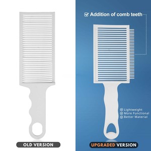 Peine profesional para desvanecimiento de cabello, peine de plástico para cortapelos, peine plano para desvanecimiento, herramienta de estilismo para barbería y uso doméstico en salones. - Product Image 4