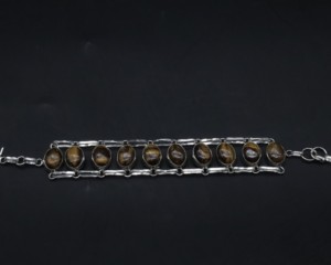 Tiger Eye German Silver <b>Bracelet</b> <b>Adjustable</b> Handmade Natural Stone <b>Bracelet</b> Boho Gemstone Jewelry - Product Image 3