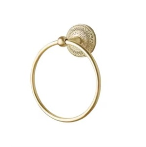 Circular Metal Towel Ring Wall Mounted Rust Resistant Bathroom Storage Single Tier Minimalist Design Towel Holder For Home - Product Image 6