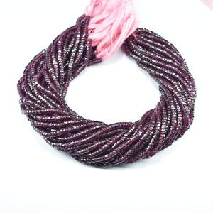 Natural Garnet Faceted Heishi <b>Beads</b> Strands 4MM 4.5MM <b>Red</b> Gemstone <b>Beads</b> For Jewelry Making Wholesale Bulk Factory Price Supply - Product Image 5