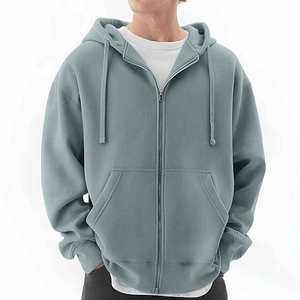 Hoodie Homme Oversize Séchage Rapide Style Unique 100% Coton Teint Uni Basique Style Urbain pour l'Hiver - Product Image 3