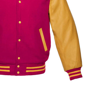 <b>Leather</b> Sleeve Baseball Varsity <b>Jacket</b> Baseball Letterman Varsity Bomber <b>Jacket</b> PU Baseball Varsity <b>Jacket</b> Men Casual - Product Image 3