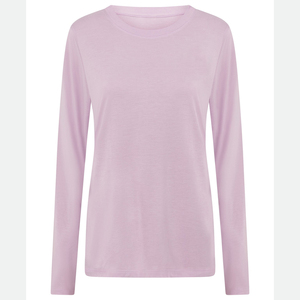 Camiseta de algodón transpirable de manga larga con cuello en V para mujer, ajuste ceñido, color liso, informal, con logo personalizado, venta al por mayor - Product Image 2