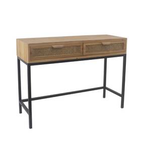 Durable Industrial Iron Console <b>Table</b> with Rock Slab Finish <b>Folding</b> Design for Balcony and Indoor Use - Product Image 3