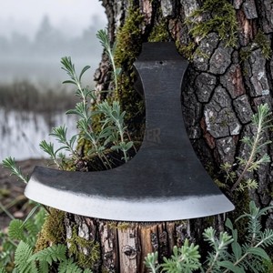 Tête de hache barbue en acier à haute teneur en carbone forgée à la main Dark Hammer - Art antique et objet de collection avec robustesse durable et coupe fiable - Product Image 1