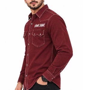 Camisa de Mezclilla para Hombre, Manga Larga, Casual, con Botones y Bolsillos en el Pecho, Ajuste Cómodo, Estilo Práctico, para Uso Diario - Product Image 3
