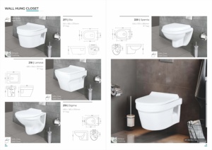 โถสุขภัณฑ์แบบติดผนัง ORTONBATH รุ่น Modern Slim Rimless แบบชิ้นเดียว พร้อมระบบชำระล้างคู่ ระบบกำจัดกลิ่นอัตโนมัติ ผลิตจากเซรามิก - Product Image 3