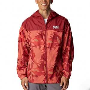 <b>Mens</b> Printed Hooded Windbreaker <b>Jacket</b> <b>Lightweight</b> Outdoor Running <b>Rain</b> <b>Jacket</b> With Meyba Sports Logo Custom Logo - Product Image 4