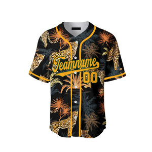 เสื้อเบสบอลสีดำทองเขียวแบบมืออาชีพ ผ้าโพลีเอสเตอร์/คอตตอน ชุดกีฬา แห้งเร็ว ระบายอากาศดี คอวี พิมพ์ลายด้วยเทคนิคพิเศษ - Product Image 3