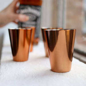 Ornate Copper <b>Tumbler</b> <b>Set</b> With Matching Copper Bowl Embossed Floral Paisley Pattern Traditional Indian Tableware - Product Image 5