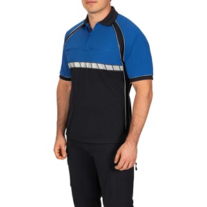 Camiseta Polo de Manga Corta de Alta Visibilidad con Tiras Reflectantes, Diseño Práctico con Bolsillos, Ropa de Trabajo Profesional de Alta Visibilidad para Hombre - Product Image 2