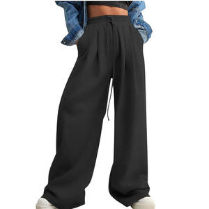 Women’s Oversized Sweatpants Streetwear Style Baggy <b>Trousers</b> with <b>Drawstring</b> Loose Fit Casual Joggers Comfortable Soft Cotton - Product Image 2