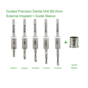 Taladro Dental de Precisión Guiado de 2.0mm con Irrigación Externa y Manguito Guía, Herramienta Quirúrgica para Implantes Pro Max - Product Image 1