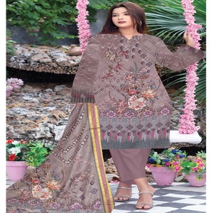 Pakistani Salwar Kameez Party Wears Lawn Trajes de 3 piezas para mujeres hermosos diseños Daily Wears by AF Fashion Vol 6 Ready Made - Product Image 3