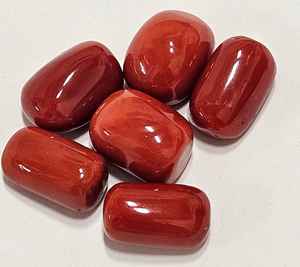 Coral Rojo Natural Italiano Mediterráneo en Forma de Cabujón, Mejor Color, Calidad Fina, Gema Suelta para Joyería - Product Image 2