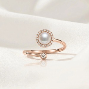 Anillo Giratorio Ovalado con Halo en Oro Amarillo, Blanco y Rosa de 14K con Diamantes Certificados por IGI y Claridad VVS para Mujer - Product Image 3