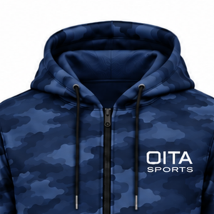 Navy Blue Camo <b>Tracksuit</b> Unisex Full Zip Hoodie Jogger Pants Set Custom <b>Camouflage</b> Sportswear Training Casual Athletic Outfit - Product Image 6
