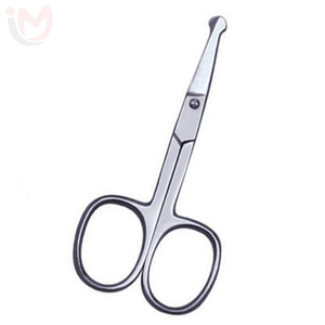 Ciseaux pour le nez en acier inoxydable, coupe-poils professionnel pour le nez, outil de toilettage à pointe arrondie - Product Image 1