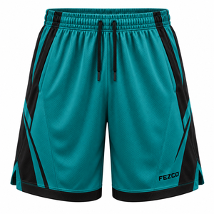 Pantalones Cortos de Baloncesto para Hombre, Estilo Casual Deportivo, 100% Poliéster, Sólidos, de Secado Rápido, Transpirables, con Cintura Elástica, Holgados, Talla Grande - Product Image 4