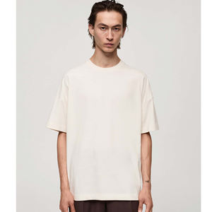 T-shirt blanc pour homme, coupe classique, 100% coton mélangé, séchage rapide, épaules tombantes, streetwear décontracté, étiquette privée personnalisée - Product Image 6