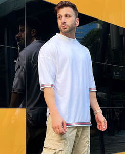 เสื้อยืดสำหรับผู้ชายผ้าฝ้าย100% คอกลมแขนสั้นเปล่าขนาดพลัสไซส์ - Product Image 2