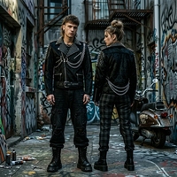 Veste en cuir pour homme personnalisée, style punk rock, cloutée, avec pointes, en cuir de vachette à poils, manteau moto en fourrure de vache, vente en gros, fabricant