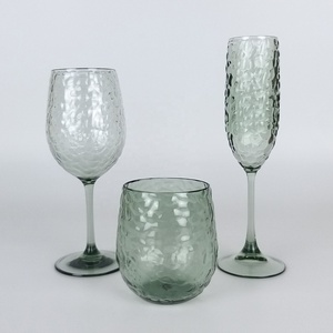 Verre à vin sans pied à fond lourd en plastique acrylique - Product Image 6