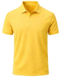 Camiseta Polo de Algodón Amarilla Personalizada para Hombre, Corte Clásico, Manga Corta, Ropa Casual de Verano, Logotipo Personalizado, Fabricante OEM, Suministro al por Mayor - Product Image 1