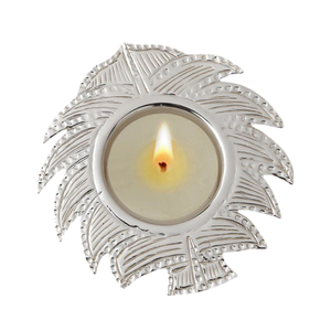 Portavelas de latón de alta calidad estilo árabe vintage con acabado en níquel, portavelas de latón puro para decoración del hogar. - Product Image 6