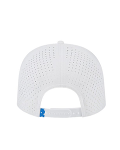 Gorra deportiva unisex con logotipo bordado personalizado OEM MOQ bajo 5 paneles gorra de golf lona agujeros cortados con láser elegante para actividades al aire libre - Product Image 2