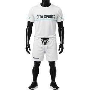 Conjunto Deportivo de Hockey para Hombre en Blanco y Dorado, Jersey Deportivo de Poliéster, Pantalones Cortos, Uniforme Deportivo, Ropa de Entrenamiento, Ropa Deportiva de Alto Rendimiento - Product Image 1