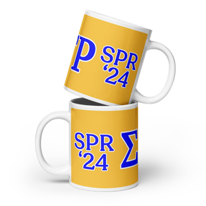 Sigma Gamma Rho SPR 24 Mug Coffee <b>Cup</b> Women Blue Gold <b>Ceramic</b> Mug Stylish Gift Drinkware - Product Image 1