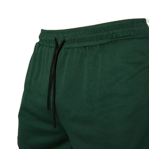 Shorts de course écologiques taille mi-haute pour l'entraînement sportif, avec doublure en maille respirante, imprimé par sublimation, 2-en-1, couleur unie - Product Image 4