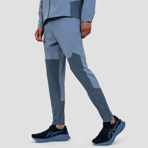 Survêtement bleu pour homme, manches longues, capuche zippée, coupe classique, blocs de couleur, poches latérales, polyester et nylon, pour l'automne, l'hiver et le printemps - Product Image 5