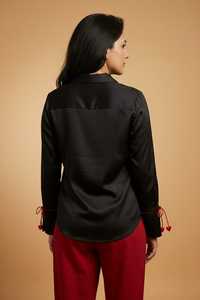 <b>Women</b> Cotton Casual <b>Shirt</b> Comfortable Breathable <b>Shirts</b> with Fancy Collar for Everyday Wear Wholesale Manufacturer India - Product Image 2