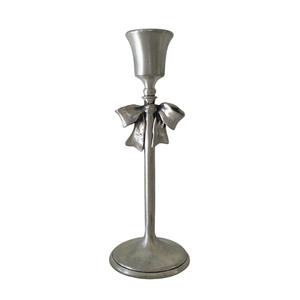 เชิงเทียนขายส่งสีเงินสำหรับตกแต่งบ้าน ทำจากอะลูมิเนียมหล่อขึ้นรูป ที่วางเทียนทรงเสา งานแฮนด์เมด ปรับแต่งได้ ชุด 2 ชิ้น - Product Image 2