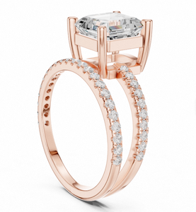 Indian Bulk Supply Unisex Party Wear Luxury 14K Gold Plated Bezel Setting Lab Grown Engagement Ring for Export - Product Image 5