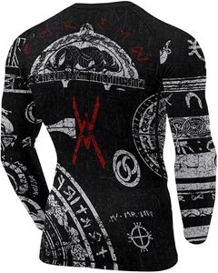 Custom Printed Anti-UV UPF50 Breathable Long Sleeve Rash Guard <b>Compression</b> MMA T-<b>Shirt</b> <b>for</b> BJJ Grappling Fitness <b>Men</b> - Product Image 6