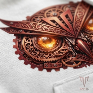 CLCORWORK STREETWEAR Sudadera con Capucha Steampunk para Hombre, Diseño de Búho, Corte Holgado, Algodón French Terry, Estampado con Parches, Ropa Urbana de Invierno - Product Image 4