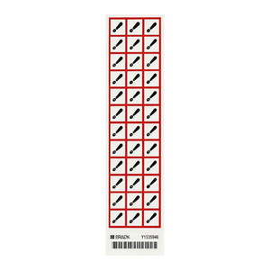 Étiquettes de sécurité autocollantes Brady GHS résistantes à la chaleur et aux produits chimiques, durables et à usage intensif, fabriquées en Corée - Product Image 1