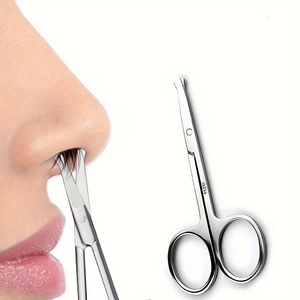 Tijeras de Alta Calidad para Recortar el Vello de la Nariz, Punta Redondeada, Acero Inoxidable, para Nariz, Orejas, Cejas y Vello Facial - Product Image 3