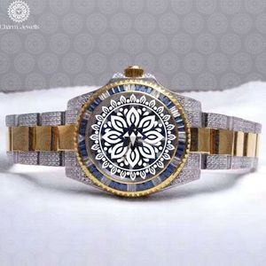 Reloj de Cuarzo Analógico de Lujo para Mujer Charm Jewells, Esfera Redonda de Acero Inoxidable de 40 mm, Cristal de Zafiro Luminoso, Estilo Joyería de Moda - Product Image 2