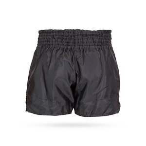 Shorts de boxe Askar unisexe noirs, séchage rapide, respirants, légers, en polyester, pour arts martiaux, coupe régulière adulte, logo avant - Product Image 2