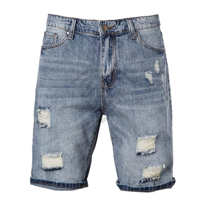 Wholesale Streetwear Vintage Washed Ripped Denim <b>Jean</b> Shorts Manufacturer Custom Baggy Blank <b>Jeans</b> Short <b>Men</b> OEM Serviced - Product Image 1