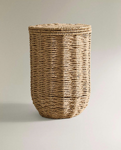Cesta redonda de papel para almacenamiento con tapa, fabricada en Vietnam, precio al por mayor, hermoso diseño, OEM, ODM, color. - Product Image 6