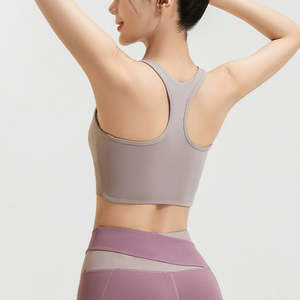 Tops Deportivos Cortos para Mujer, Tops de Entrenamiento Cortos, Camisetas sin Mangas para Correr, Yoga, Gimnasio, de Algodón - Product Image 3