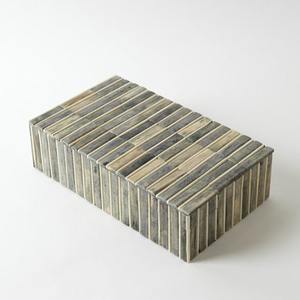 Caja de Almacenamiento de Lujo con Incrustaciones de Hueso, Organizador de Joyas y Recuerdos de MDF Multicolor - Product Image 1