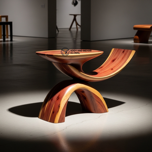 Luxury Industrial Sculptural X-Frame Solid Wood Side <b>Table</b> Modern Handcrafted Butterfly Ottoman End <b>Table</b> School Home Hotel - Product Image 1