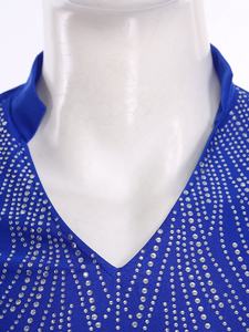 Camiseta Blanca para Danza Lírica, Danza Latina, Ballet, Ropa de Danza para Chacha, Tango, Baile de Salón - Product Image 3