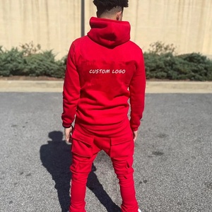 Conjunto Deportivo Personalizado para Hombre, Estilo Urbano de Invierno, 100% Algodón, Tallas Grandes, Pantalones Cargo con Bordado, Sudadera con Capucha y Pantalones Jogger Acampanados - Product Image 6